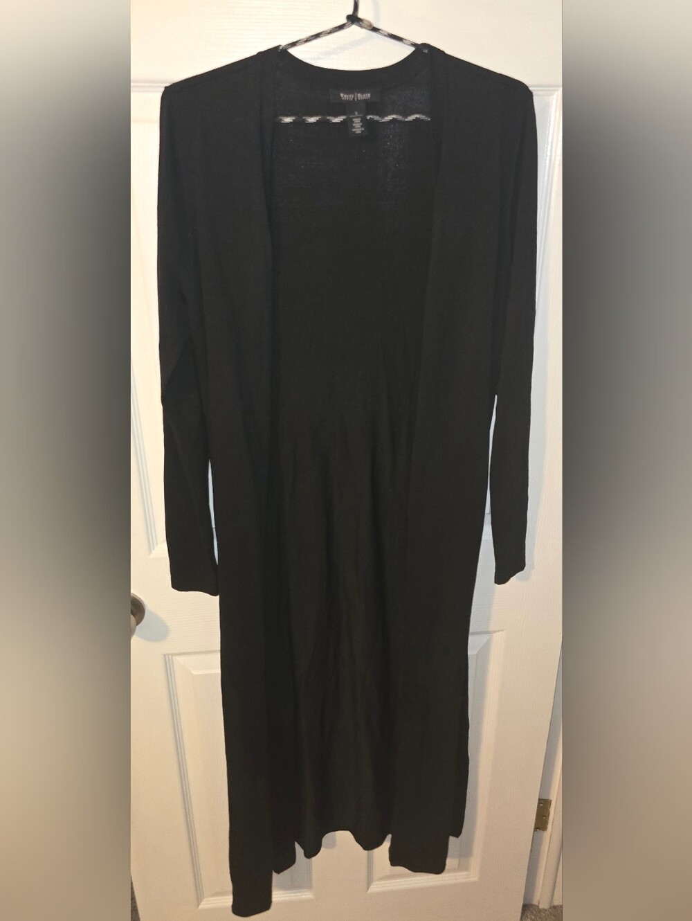 White House Black Market Long Duster Cardigan Black Size S